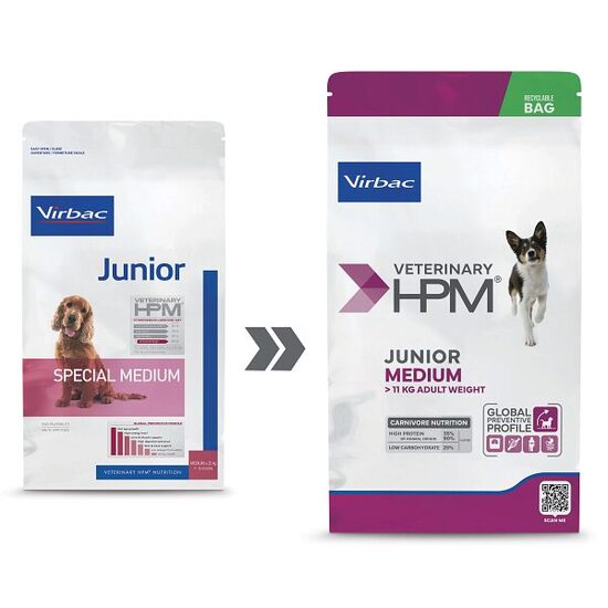 VIRBAC HPM Dog Junior Special Medium Breed 3kg